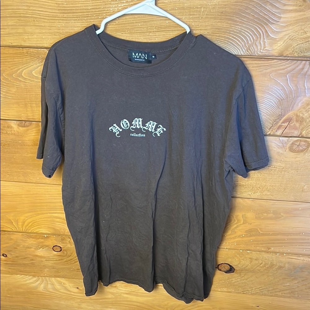boohoo man Tall Homme Collection Tee Shirt Black Medium Short Sleeve Streetwear